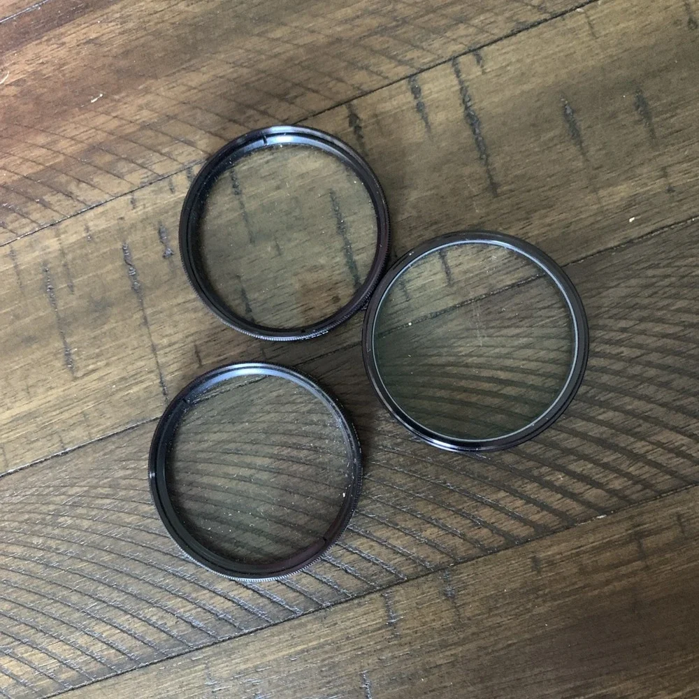 3 HOYA COATED CLOSE-UP CLEAR LENS‎ FILTER SET 52mm +1 +2 +3 Leather Case Japan